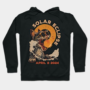 Solar Eclipse April 8 2024 Funny Cat In Sunglasses Totality Hoodie